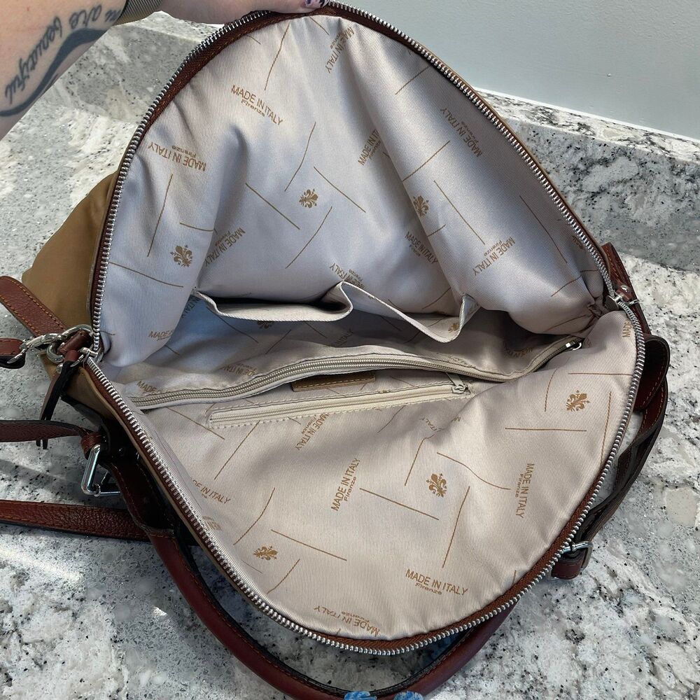 Prodotto Artigianale Vera Pelle Toro Firenze Italian Leather Shoulder Bag Purse - Picture 6 of 11